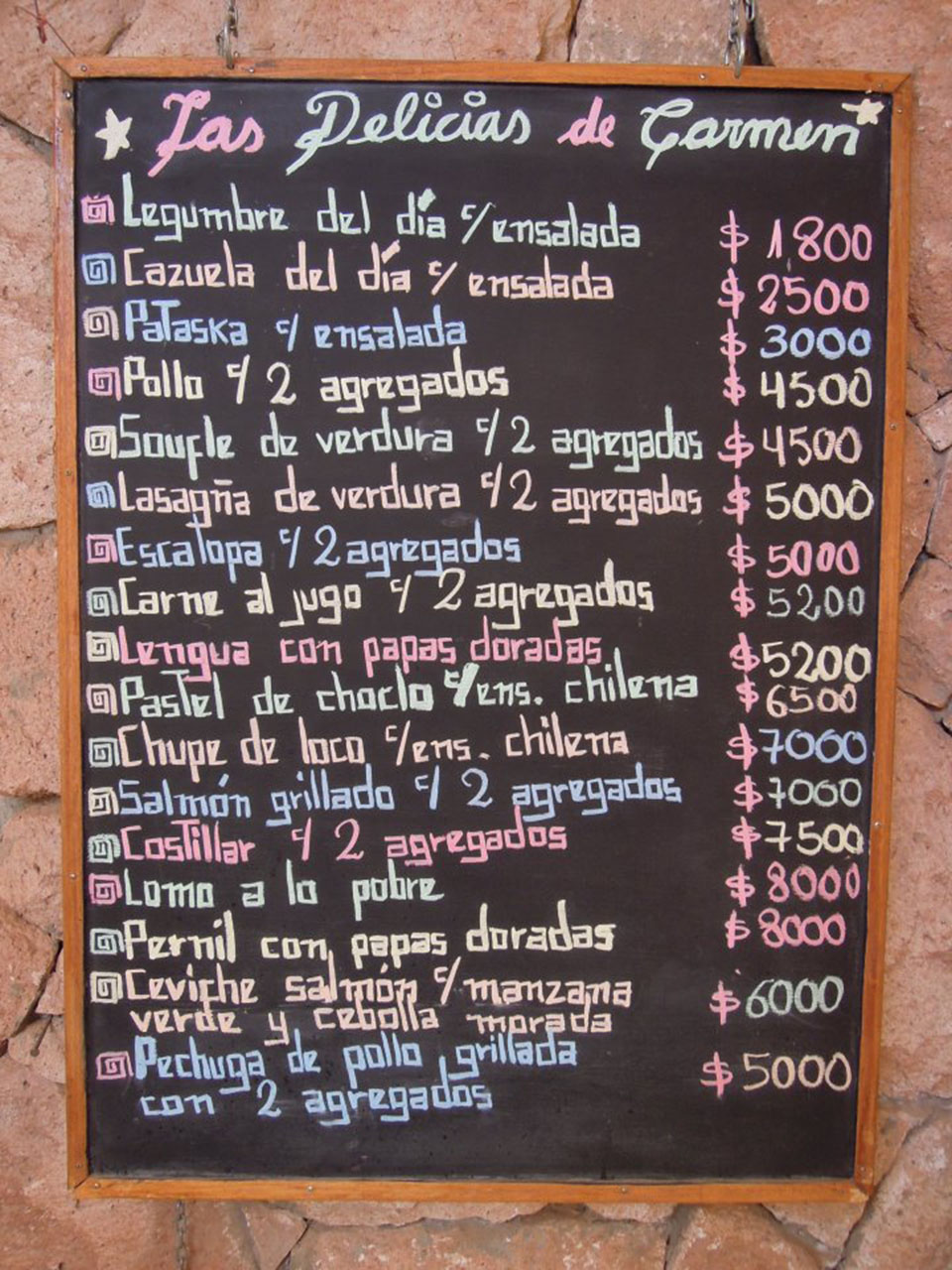 las-delicias-de-carmen-menu