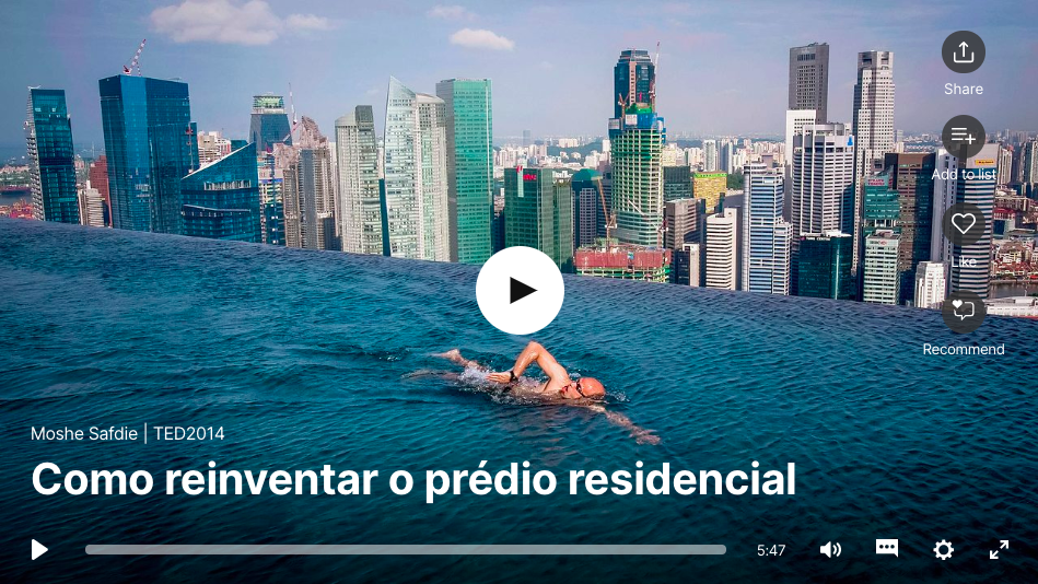 TedTalks: Como reinventar o prédio residencial | Moshe Safdie