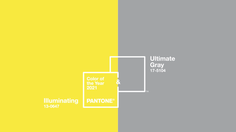 Pantone Cor do Ano 2021 Color of the Year Iluminating Ultimate Gray 1